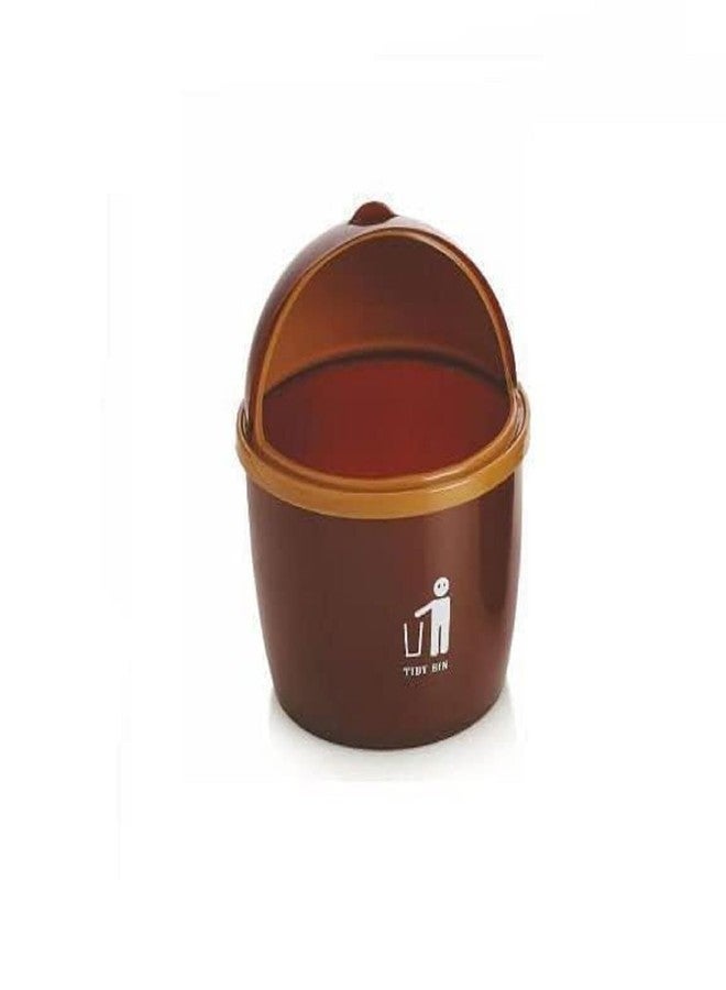 PUTHAK Plastic Small SwingLid Trash Bin, Multi-Use Dustbin For Study Table Office- Color May Vary (Pack Of 1) - Image 3